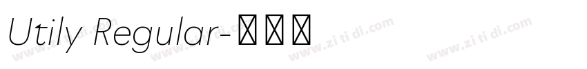 Utily Regular字体转换